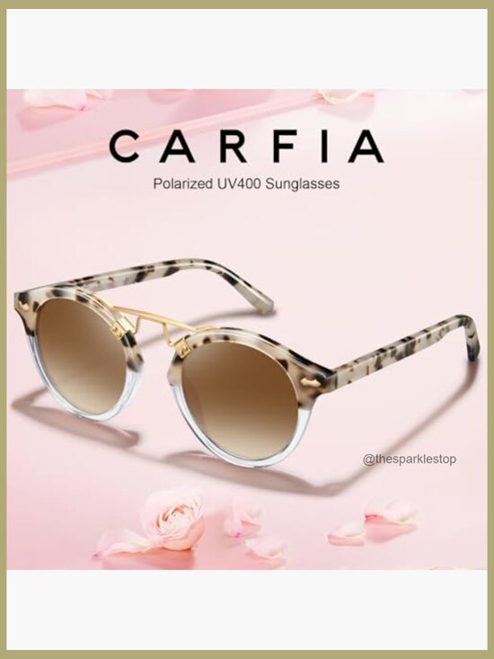 Acetate Polarized Sunglasses Retro Round Small Face Women main image 7
